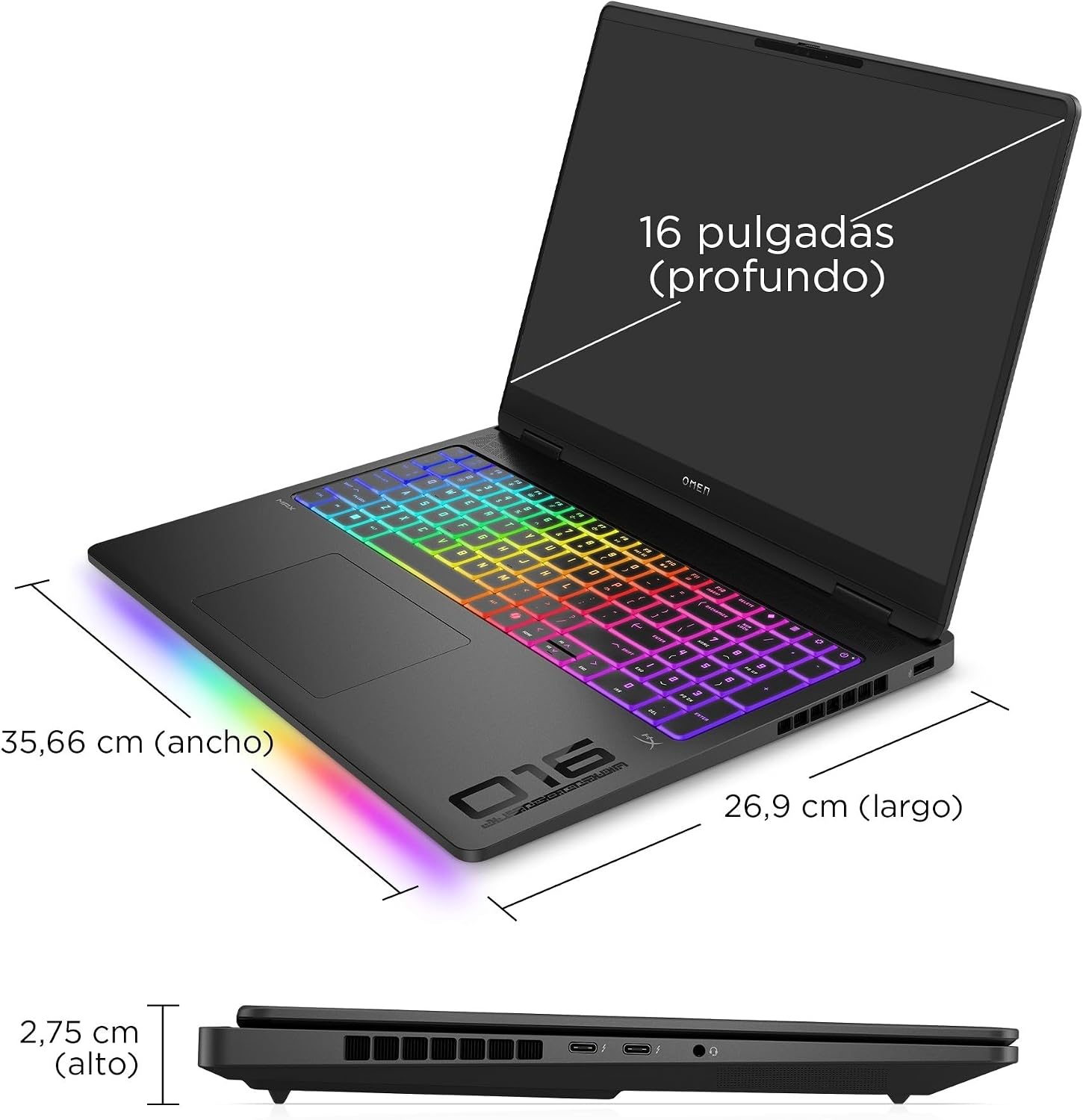 HP OMEN MAX 16 - Vista lateral