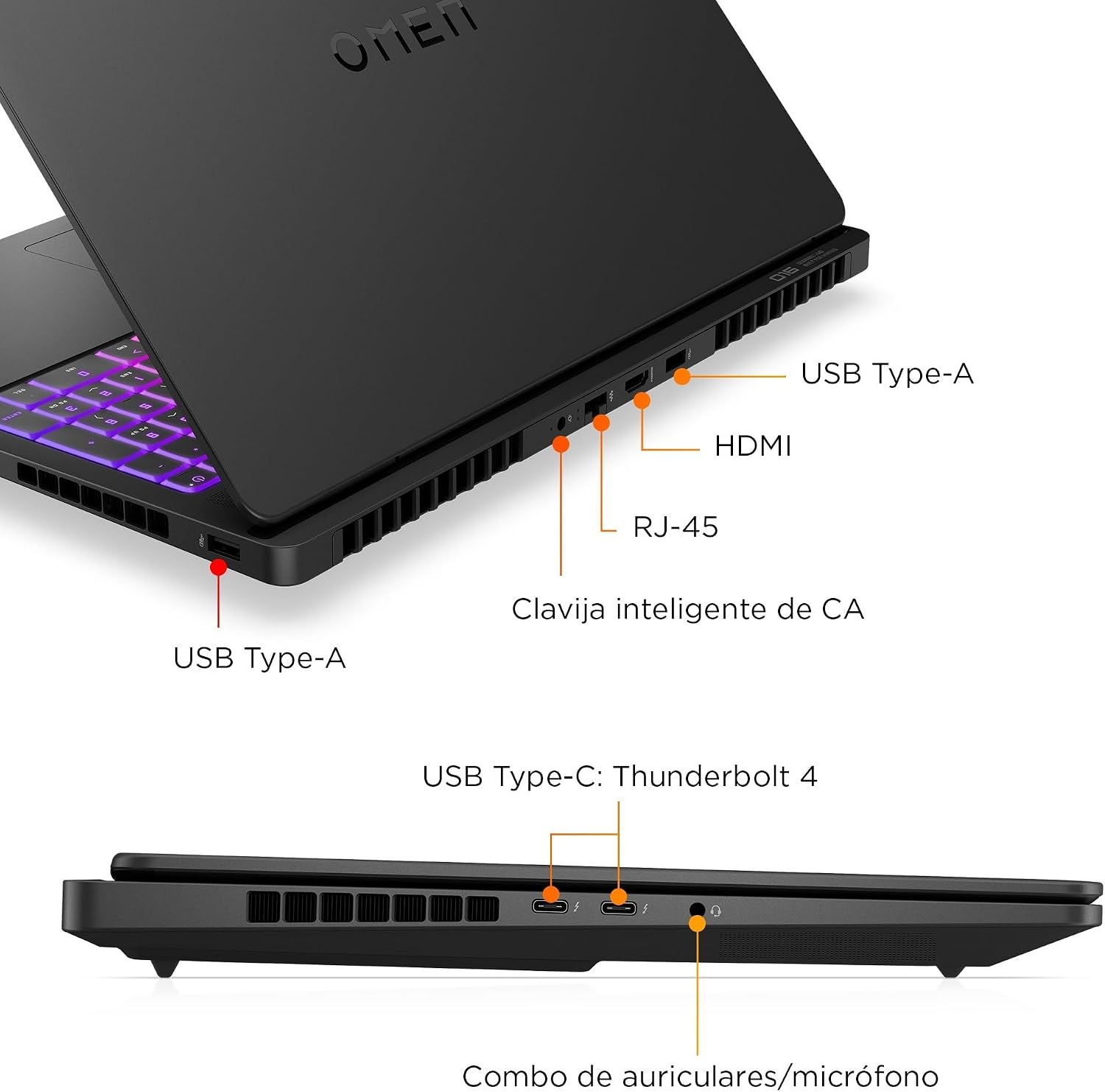 HP OMEN MAX 16 - Teclado RGB