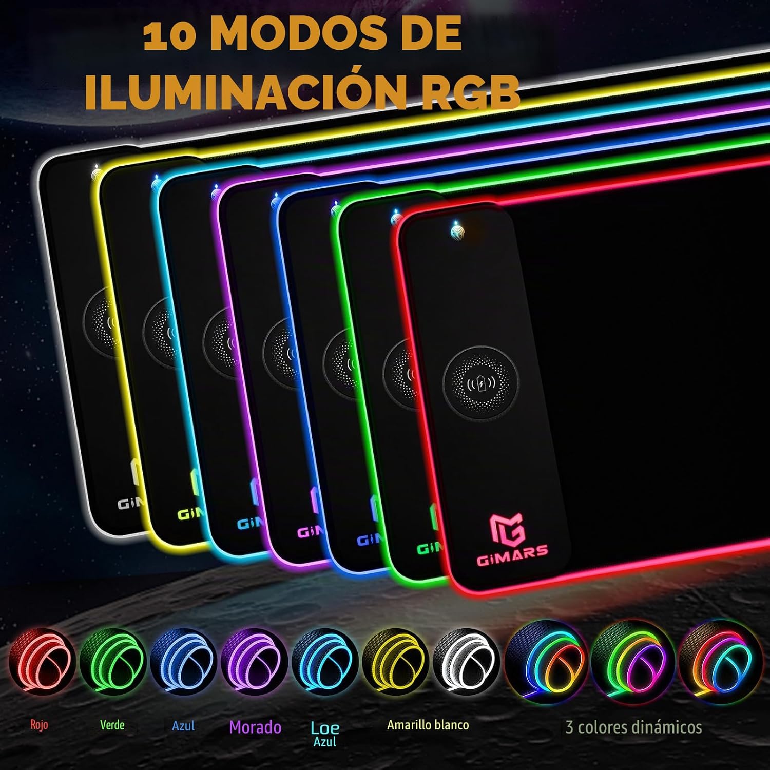 Alfombrilla Gimars RGB - Modos LED