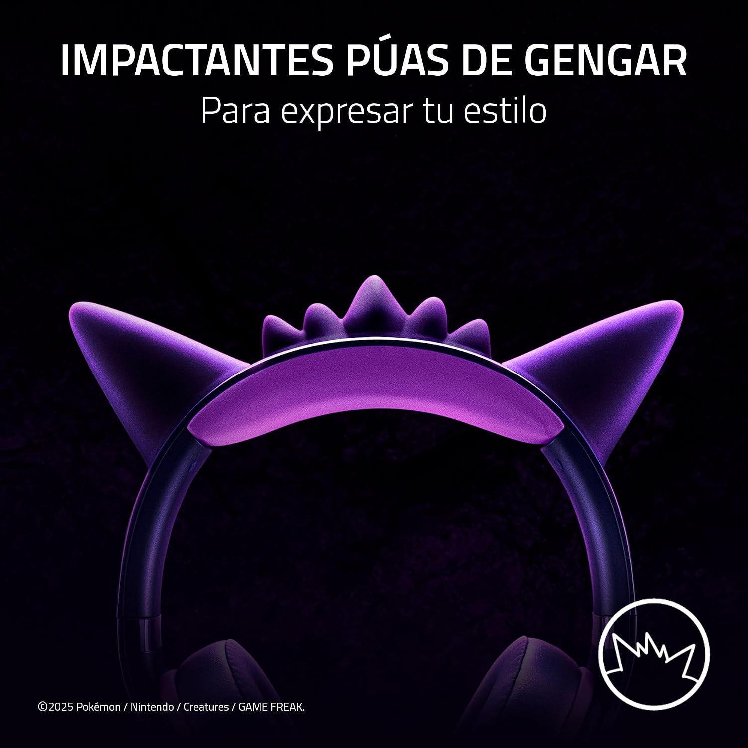 Razer Kraken Kitty V2 Gengar - Orejas LED