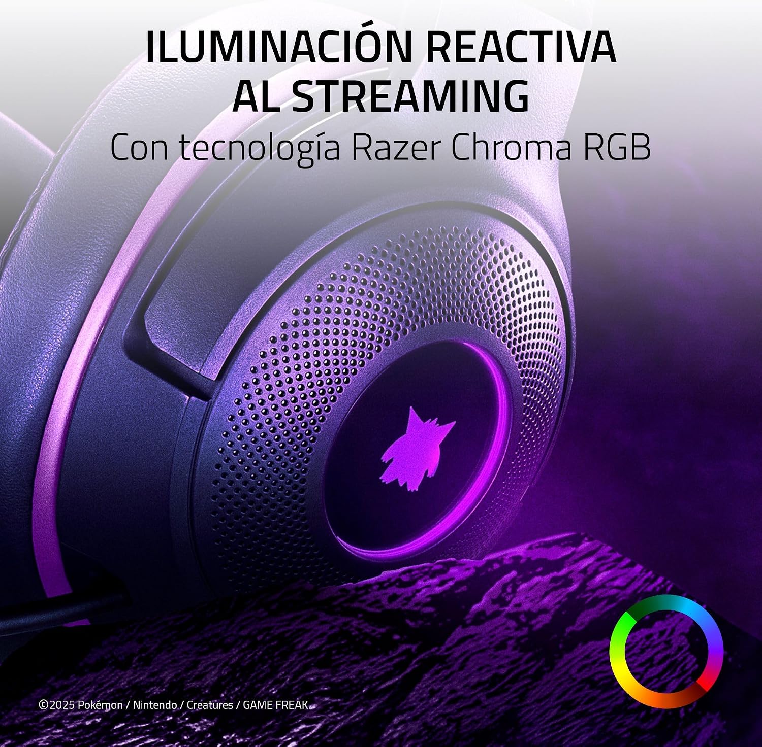 Razer Kraken Kitty V2 Gengar - Micrófono HyperClear